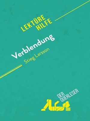 cover image of Verblendung von Stieg Larsson (Lektürehilfe)